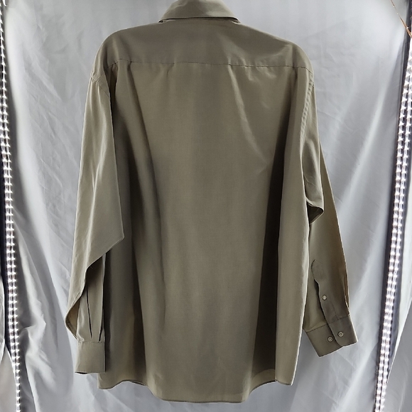 Pierre Cardin Tan Dress Shirt 17 1/2 - Picture 3 of 5